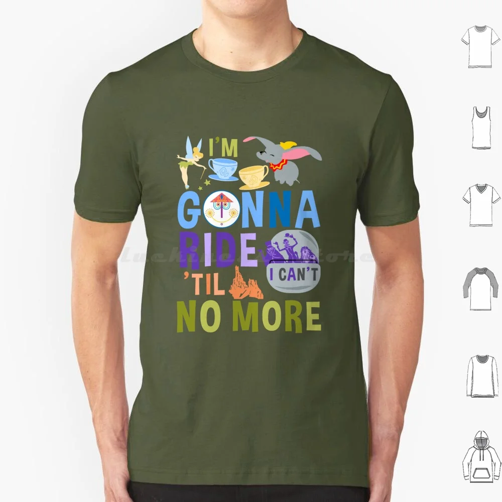 I'm Gonna Ride 'til I Can't No More T Shirt 6xl Cotton Cool Tee Birthday Halloween Vacation Family Men Women Funny Cool Anime