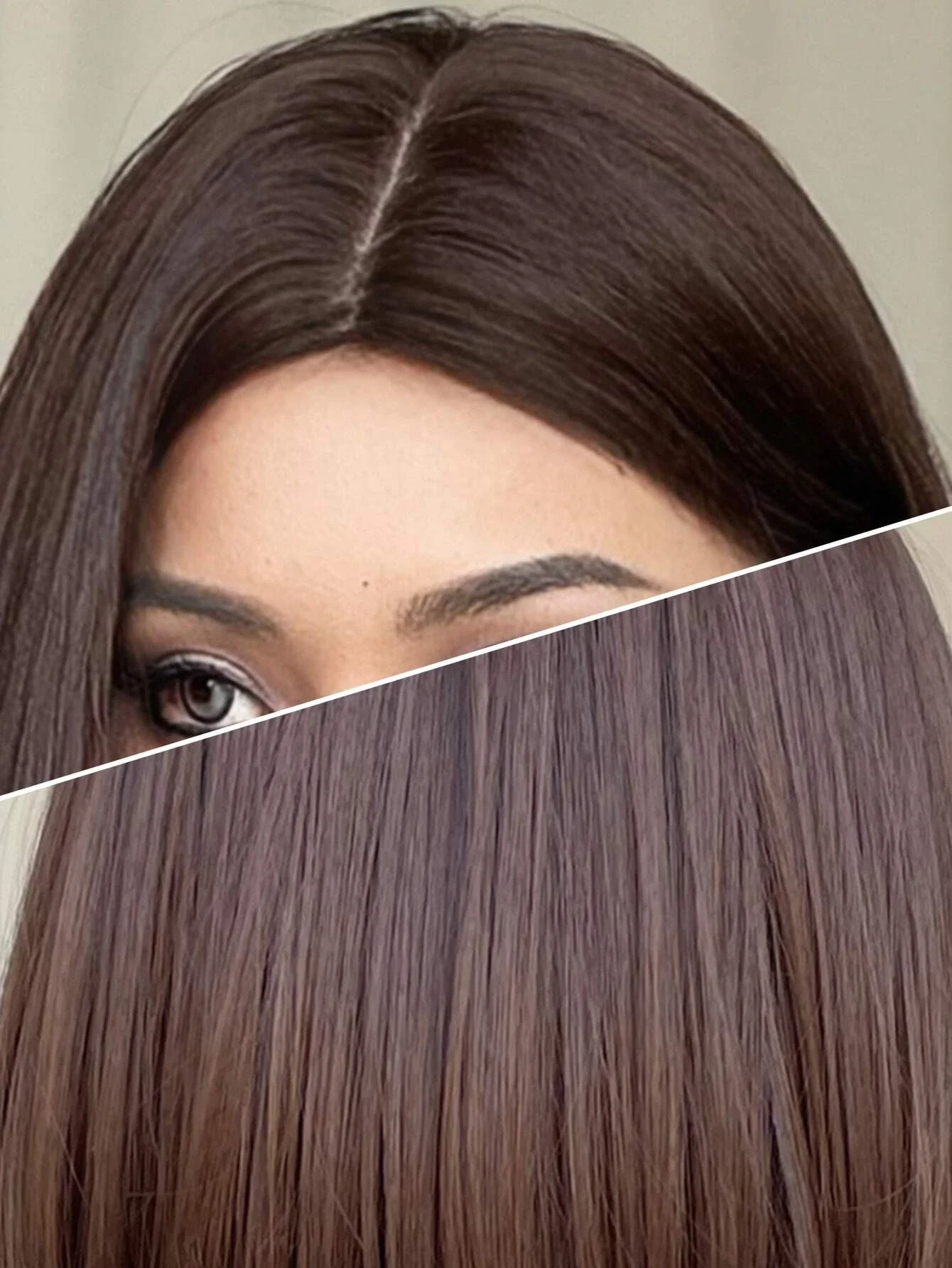 Dark Brown Bob Synthetic Wigs Middle Part Short Straight Lolita Wig for Women Cosplay Party Daily Natural Hair Heat Resistant