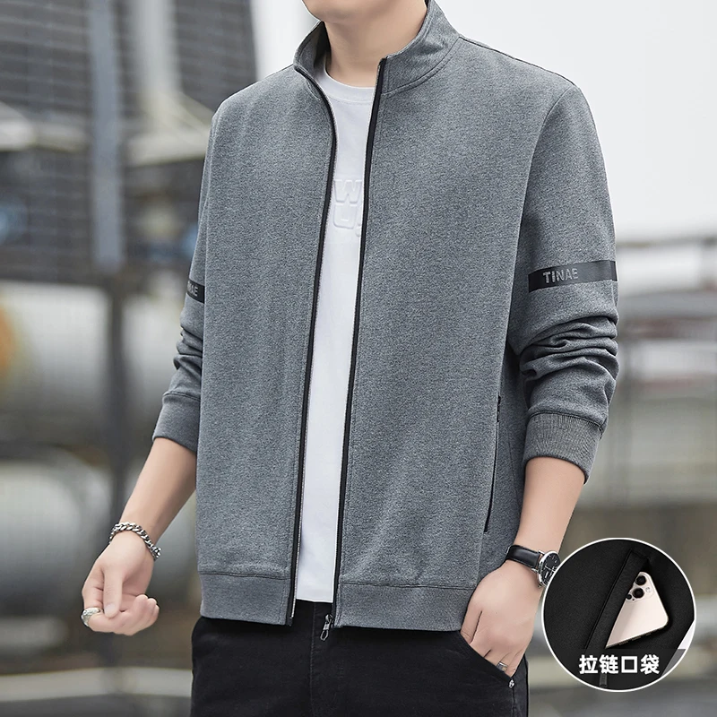 Autumn New Style Men's Fashion Simple Loose Cardigan Jacket Top