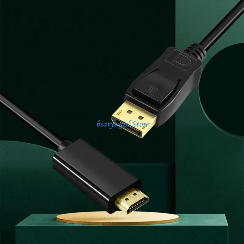 

C7AB DisplayPort HDTV-совместимый кабель преобразователя 4K60 Гц Золотой контакты.