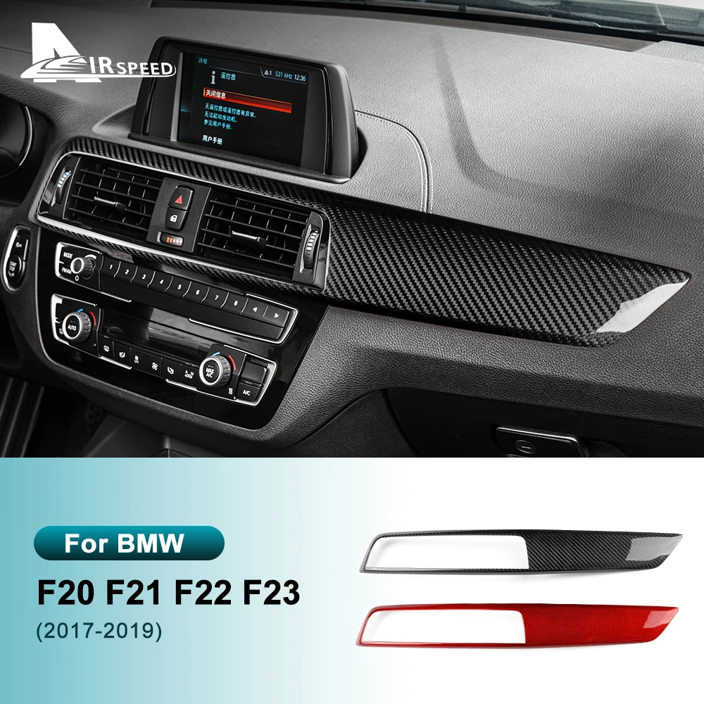 

Hard Real Carbon Fiber for BMW F20 F21 F22 F23 2017-2019 Car Central Center Air Vent Co-pilot Decorative Strip Cover Sticker