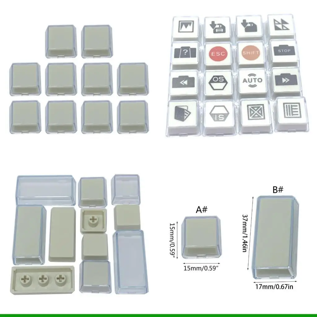 

U55C 10pcs ABS Transparent Double-layer Cover with Removable Shell