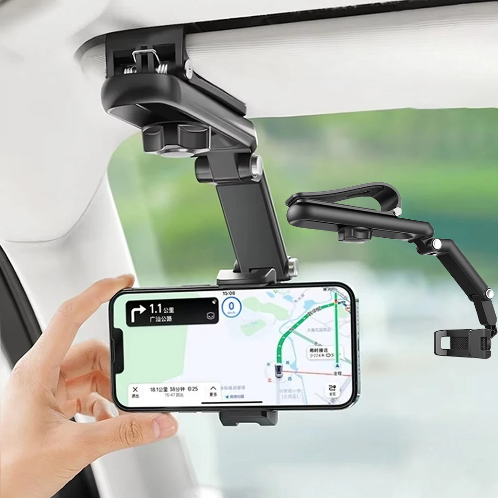 Sun Visor Car Phone Holder Universal Direct View Navigation Mount for Dashboard Windshield Air Vent Multi Function Cell Stand