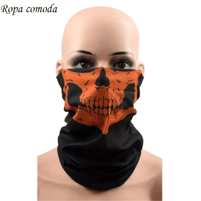 

MXMA Breathable Scarf Skull Pattern Print Face Cover Neck Gaiter For Cycling Running Skiing Outdoor Activity Sport Neck Scarf