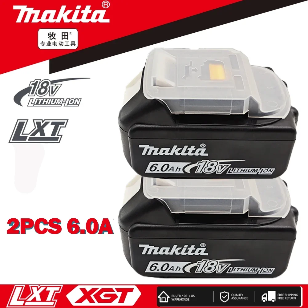 

Genuine Makita 18V Battery 6Ah BL1850B Li-ion Replacement Battery BL1850 BL1860B BL1860 BL1840B BL1830B BL1830 LXT-400 RU