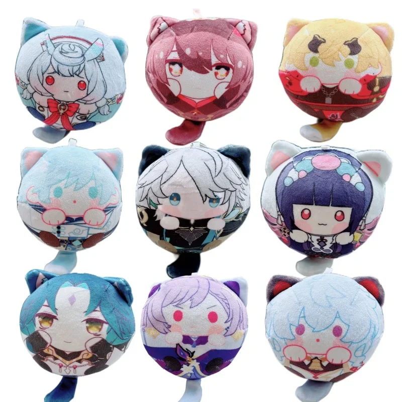 Nahida Zhongli Hu Tao Raiden Shogun Ganyu Xiao Genshin Impact 10cm Dango Plush Keychain Bag Charm Collectible Birthday Gift