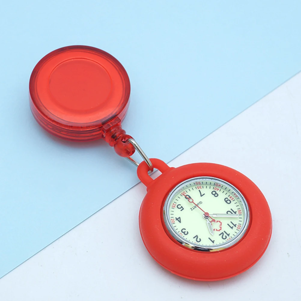 

1pc Portable Nurse Watch Telescopic Nursing Pocket Watch For Women Retractable Fob Lightweight Durable Simple Design Easy Carry