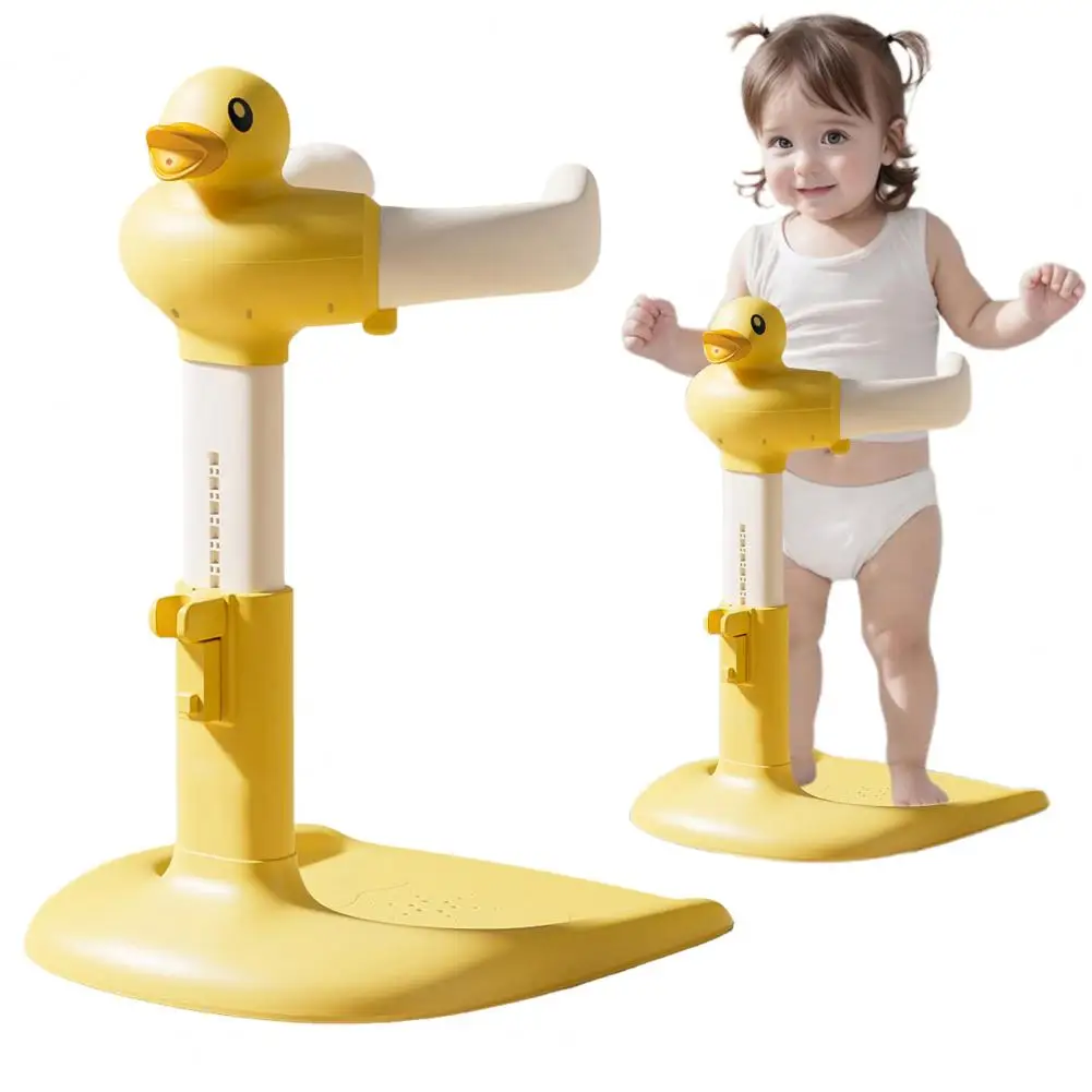 Supports de bain portables antidérapants en forme de canard pour bébé, aide à la douche, poignée réglable, support de longueur pour la douche des tout-petits debout