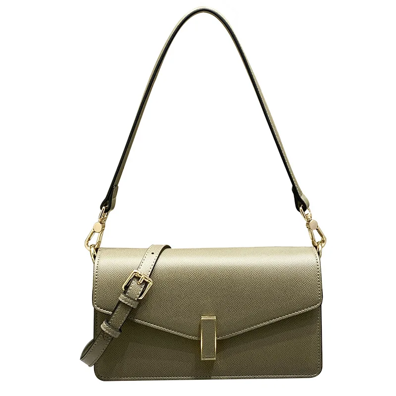 Elegant Paris-Inspired Leather Crossbody Bag - Unique Vintage Messenger Purse With Chic Letter Logo Design