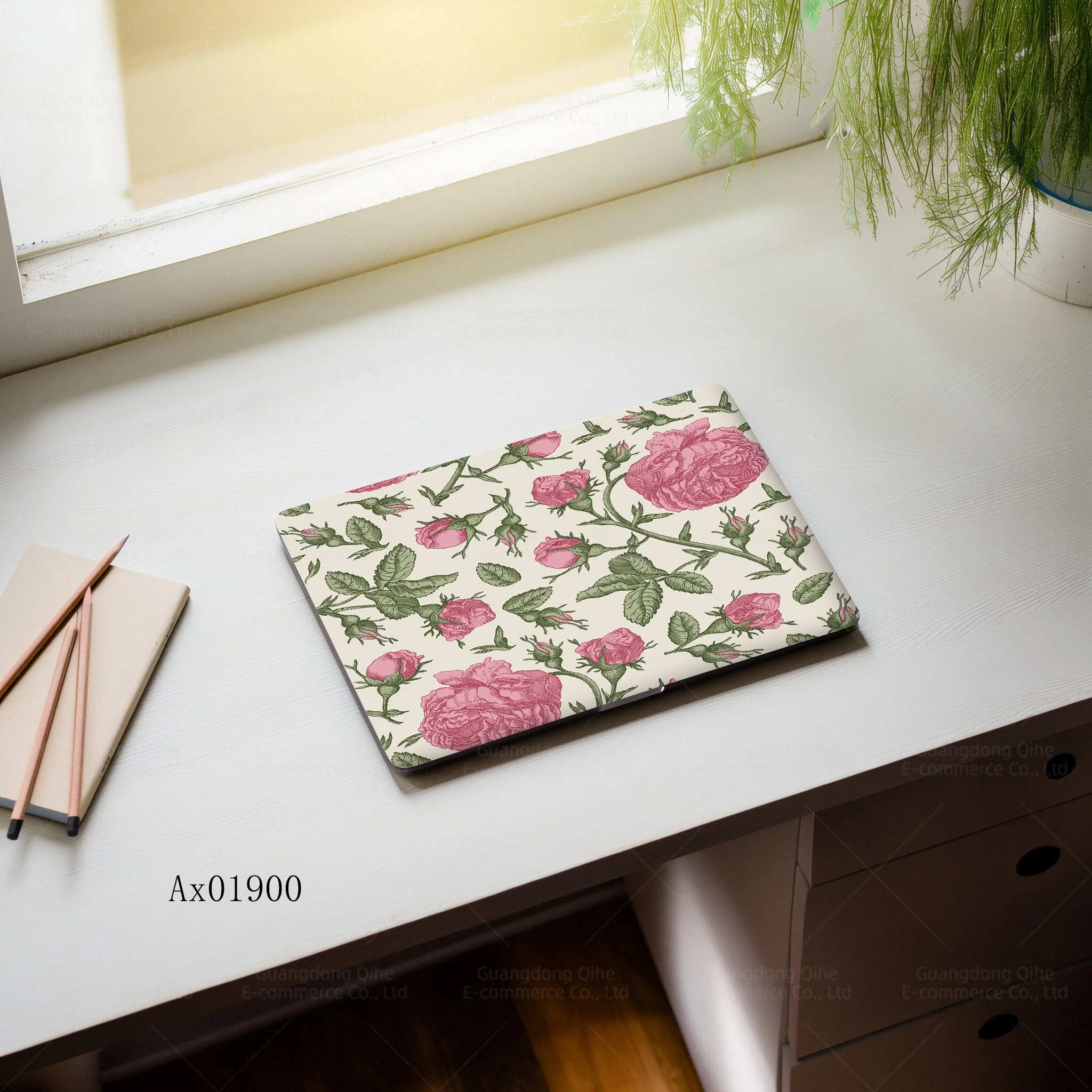 2 Sheets/pack Vintage Cottagecore Floral Laptop Skin Collection Cut-to-Size Stickers for Laptop Protection & Aesthetic Crafts