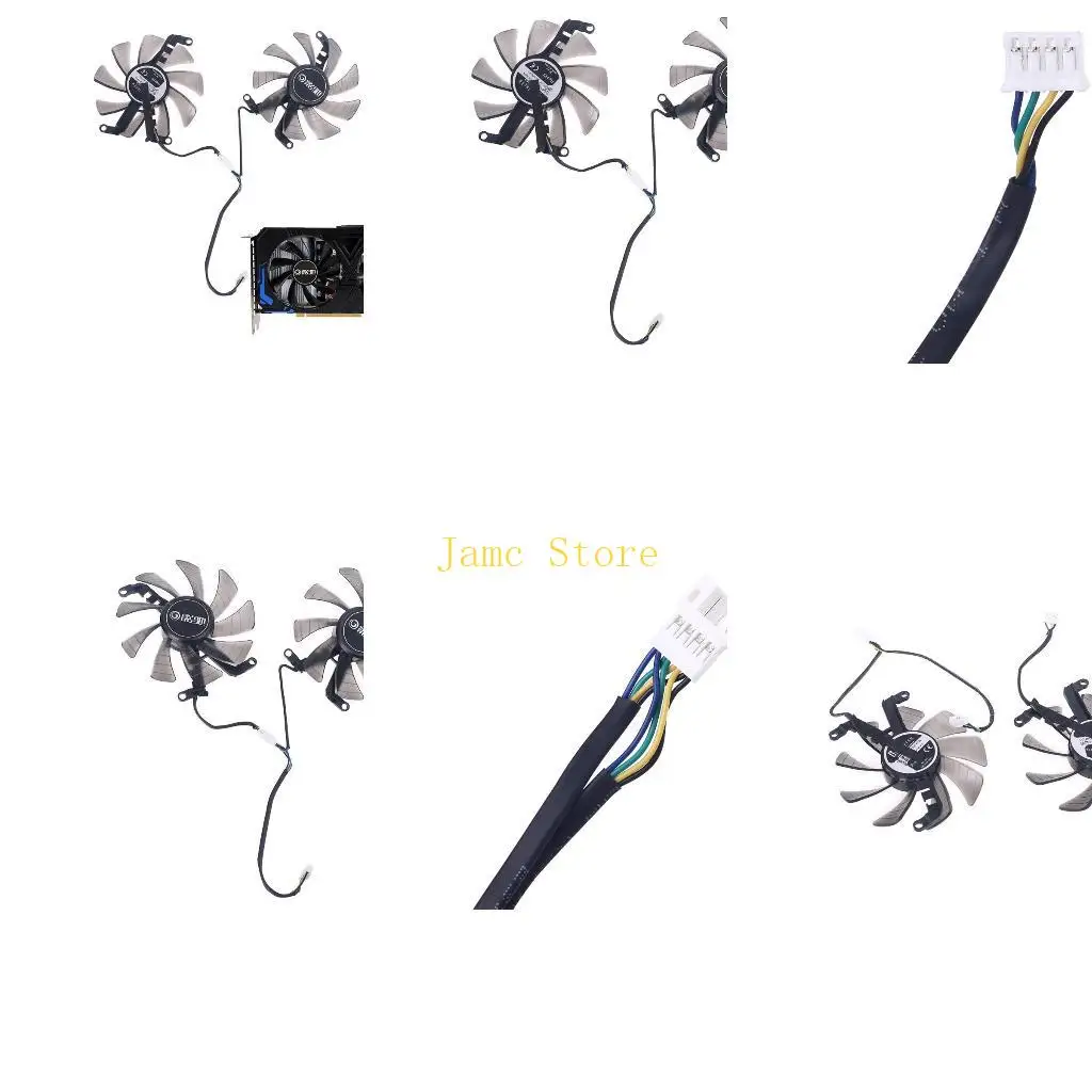 

LX0B 1 Pair 85mm 4Pin Cooler Fan for Galax GeForce 1660 2060 2070 Graphics Card Cooling Fan