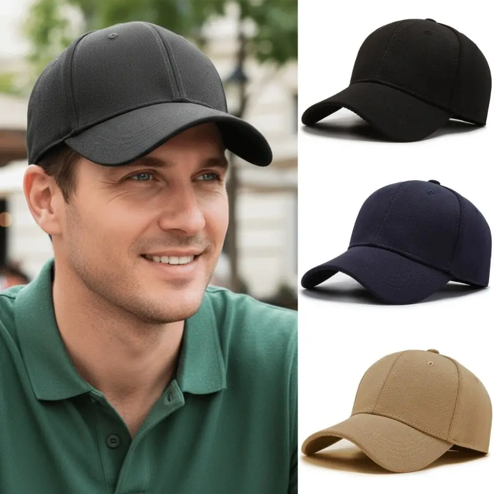 

Solid-Color Unisex Breathable Baseball Cap Casual Versatile Sun Protection Hat Cotton Sunscreen Hip Hop Snapback Hat Daily