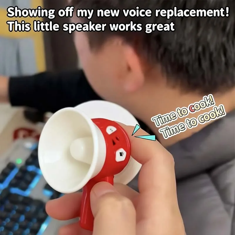 Recordable Kids Megaphone Toy: Music, Loud Sound & Lanyard (Red/Blue)