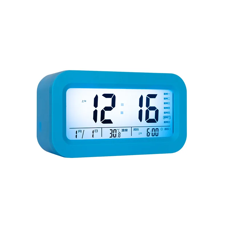 

Touch charging small alarm clock Three sets of alarms Voice timekeeping Photosensitive electronic alarm Creative gifts Alarm clo