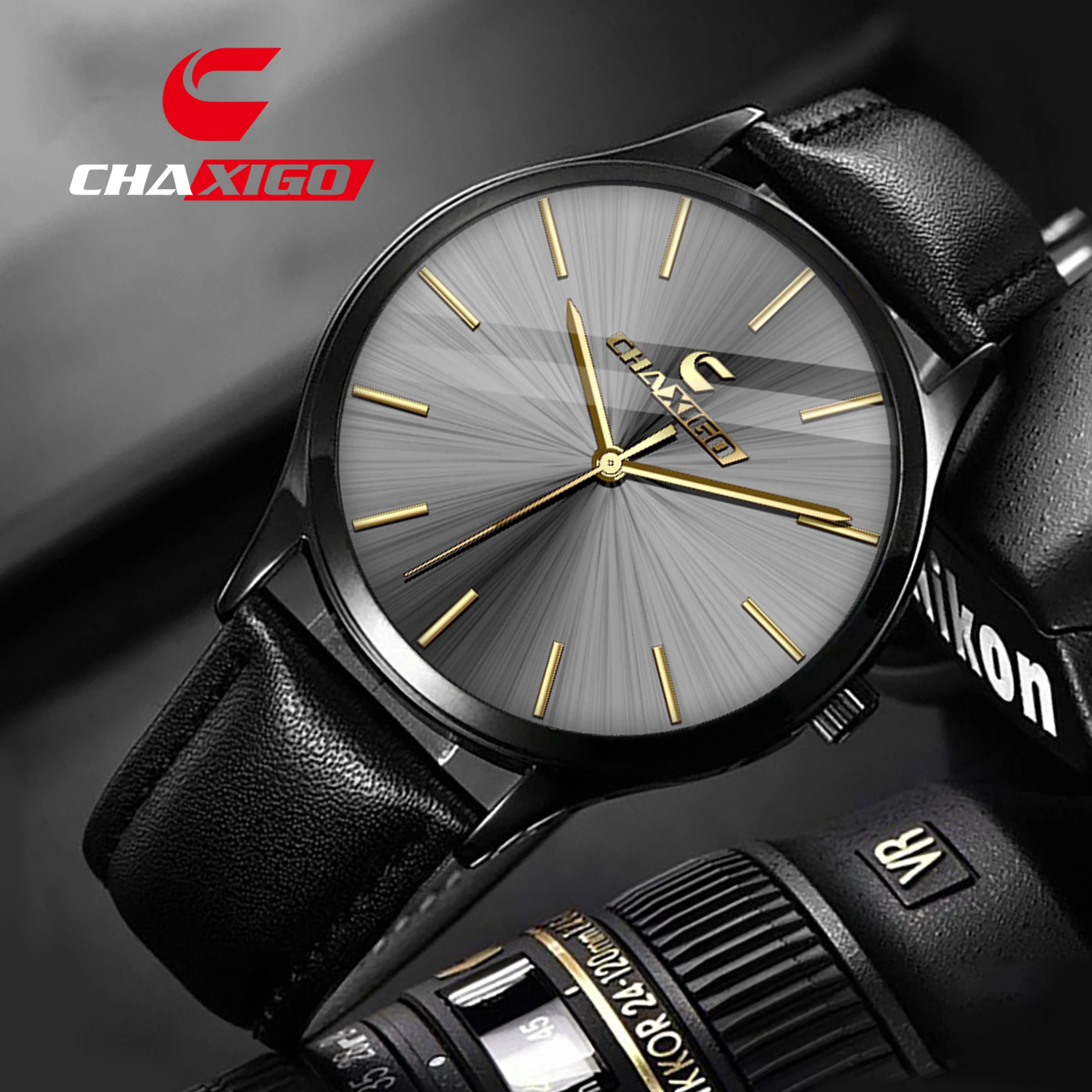 CHAXIGO Luxury Men Watches Waterproof Luminous Watch for Men Stainless Steel Men's Quartz Watches Fashion men wristwatch