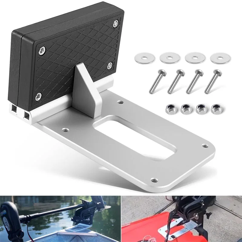 Universal Transom Trolling Motor Mounting Bracket Fits for Kayaks/Kayak Mount for Clamp-on Electric Trolling Motors ,Boat Parts