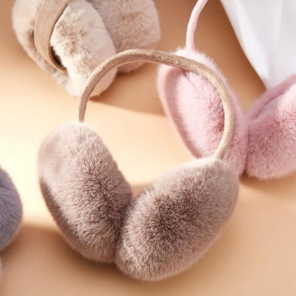 Mulheres inverno earmuffs orelha de pelúcia comprimento ajustável dobrável aquecedores de orelha anti deslizamento ao ar livre esqui bandana earmuffs