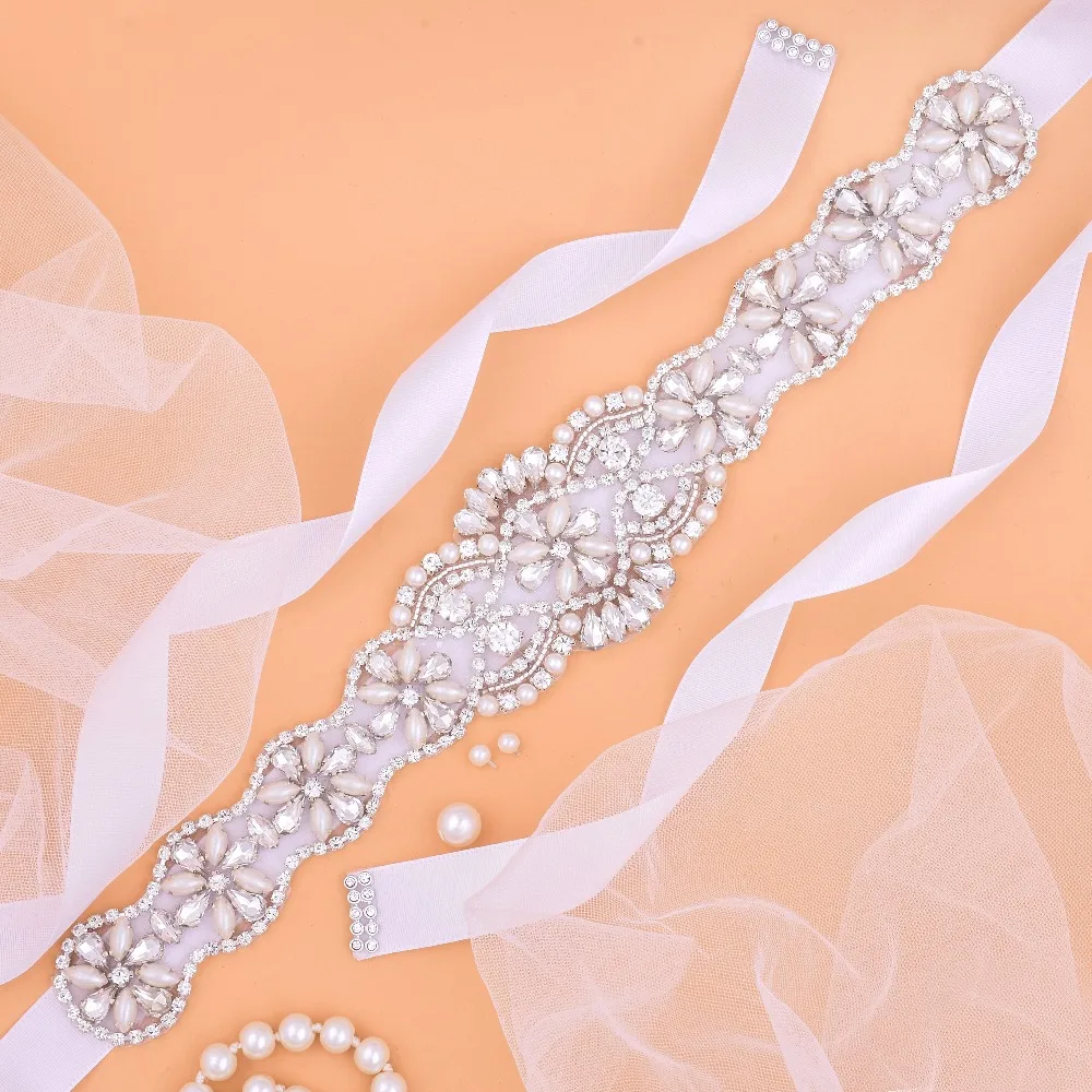 Cintura da sposa con strass in nastro per accessori per abiti da sposa fusciacche da sposa in cristallo di raso per damigelle d'onore marokkaanse riem