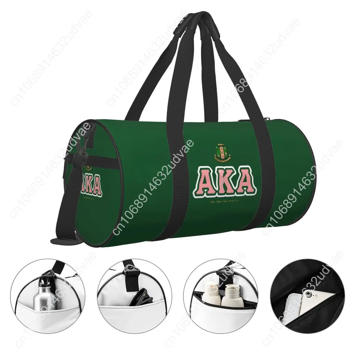 AKA Sorority Print Gym Bag 1908 Fashion Funny Outdoor Sports Bags with Shoes Luggage Pattern Handbag Funny Fitness Bag For Women