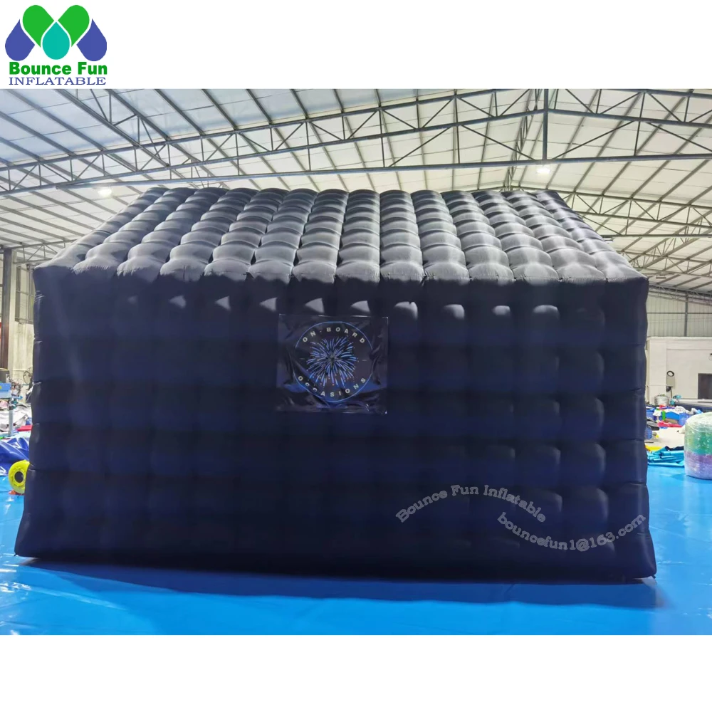 Surprise Price Commercial Black Portable Inflatable Nightclub Tent Cube Wedding Marquee Disco Vip Lounge For Night Club Parties