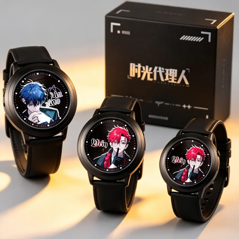 Lucky Stone ~ Reloj Click Watch Original Autorizado de Marca Compartida, Periférico de Anime, Charles Lucas, Jo Xiafei, Liu Xiao Vein, para Hombre y Mujer