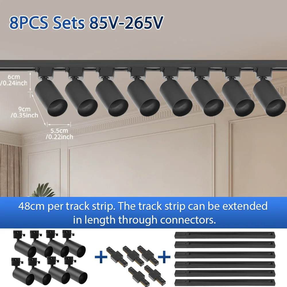 GU10 LED Spoor Licht Volledige Sets Plafondverlichting Indoor keuken Lamp Led Spotlight voor Woonkamer Winkel Decor Plafond Spot Verlichting