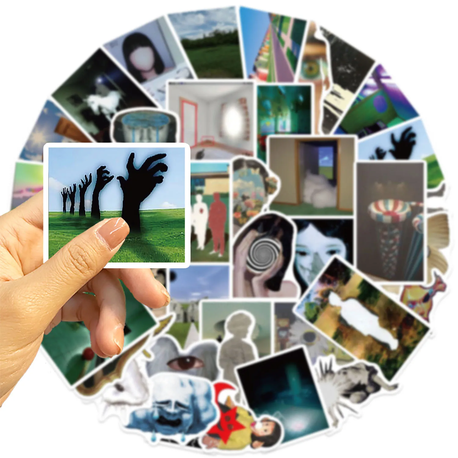 50PCS Aesthetics Stickers Funny Cattoon Acidity Decals Children's Toy Ornament Diary Bike Skateboard Laptop Guitar  Waterproof