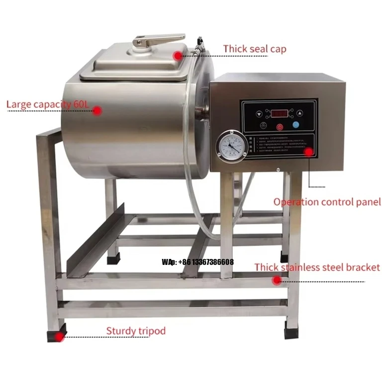 

50L/100L/200L Pork Meat Big Capacity Vacuum Food Chicken Marinator Tumbler Machine for Fried