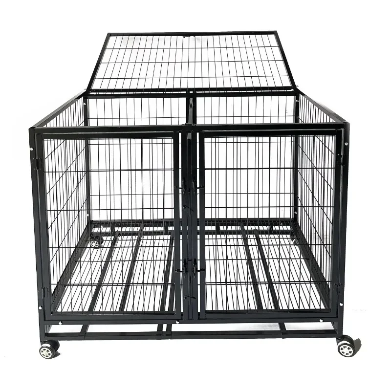 Multi-pet wholesale professional large cage comfortable stainless steel kennel indoor two dogs