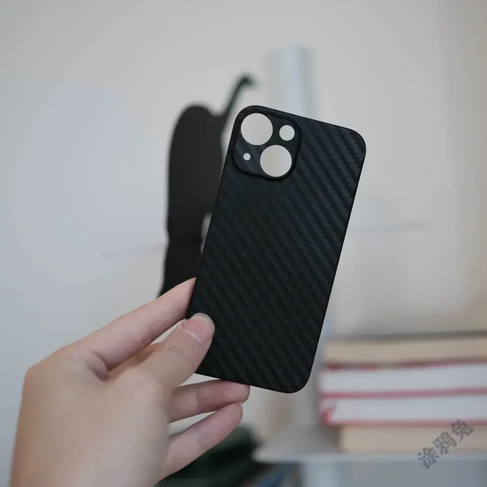 carbon case for iphone 14 15 16 PLUS phone case for iphone 13 pro max back case mini ULTRA THIN 0.3MM