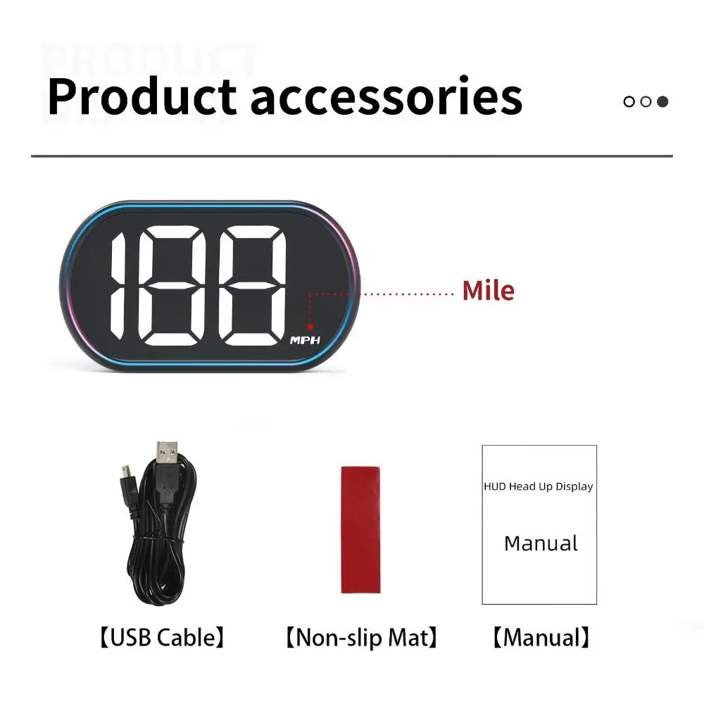 KMH/MPH GPS عداد السرعة الرقمي للسيارة التوصيل والتشغيل العالمي HUD سيارة رئيس يصل العرض المحمولة التوافق متعدد الاستخدامات #2