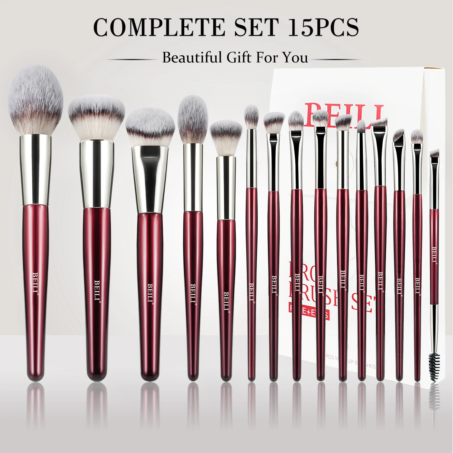 For 15-Piece Custom Logo Private Label Makeup Brush Set Champagne Gold Cosmetic Brushes with Luxury Appeal