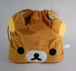 New Cute Rilakkuma Korilakkuma Kiiroitori Kids Woman Plush Stuffed Drawstring Bags For Children