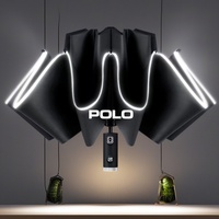 Fully Automatic UV Umbrella With LED Flashlight Reflective Stripe Reverse Umbrella For Polo 6R 6N 6N2 6C 9N 9N3 Rline R Line