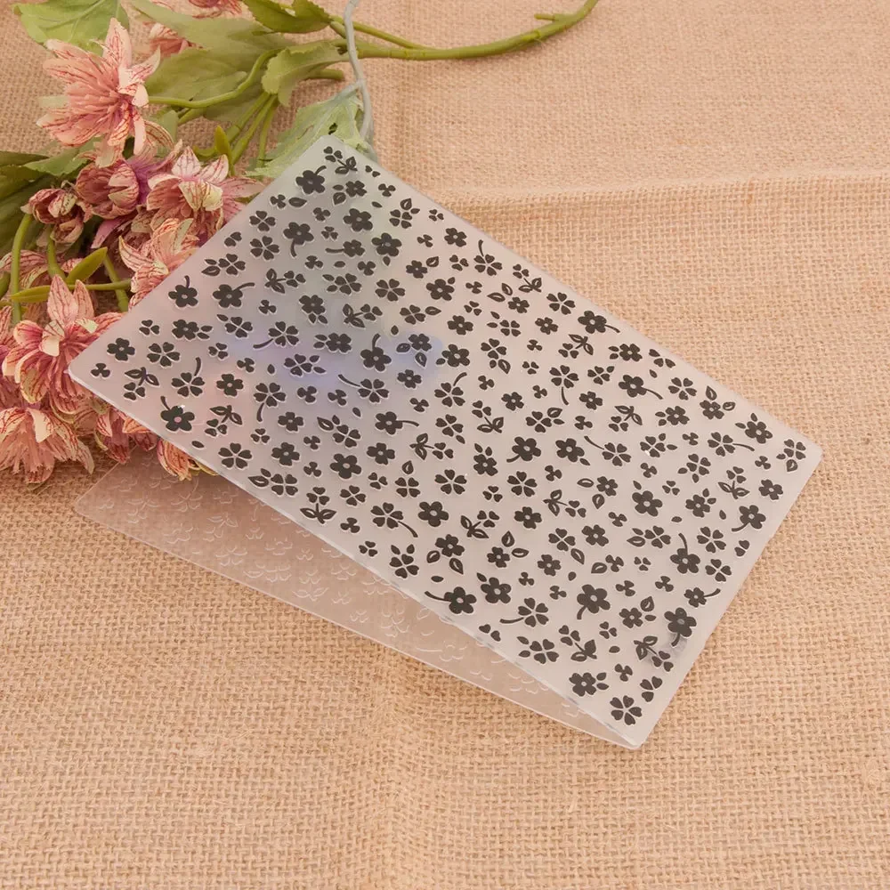 Little Flower Embossing Folders DIY Craft Plastic Template Stencil Molds for Card Making Album Craft Decor EM265