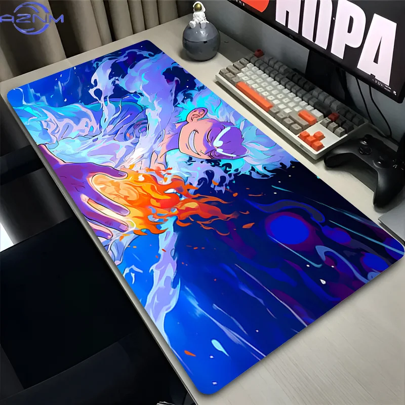 White Mouse Pad one piece luffy Japanese anime mouse pad Large Gaming keyboard pad Locking Edge gamer e-sports Computer Mousepad