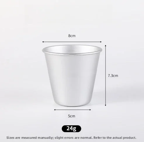 Aluminum Alloy Caramel Dessert Cup for Pudding Custard Jelly Baking - 8x8x7.3cm Anodized Rolled Edge Pastry Tool