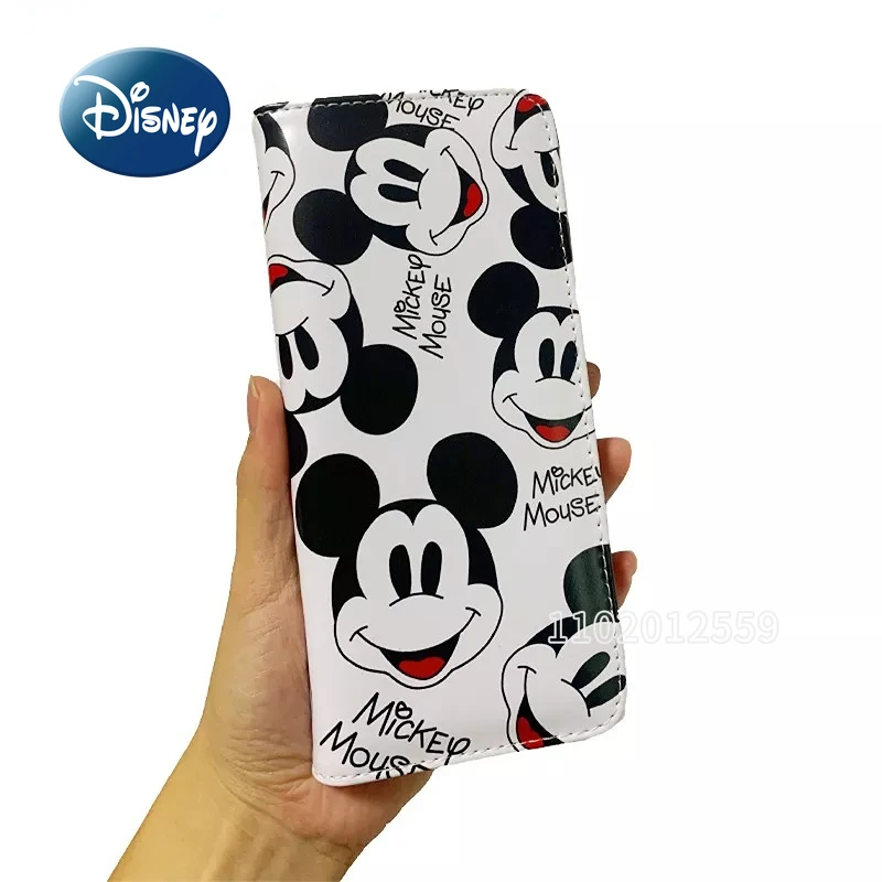 

Disney Mickey's New Long Wallet Luxury Brand Cartoon Women's Wallet Large Capacity Multi Card Slot Fashion Trendy Folding Wallet