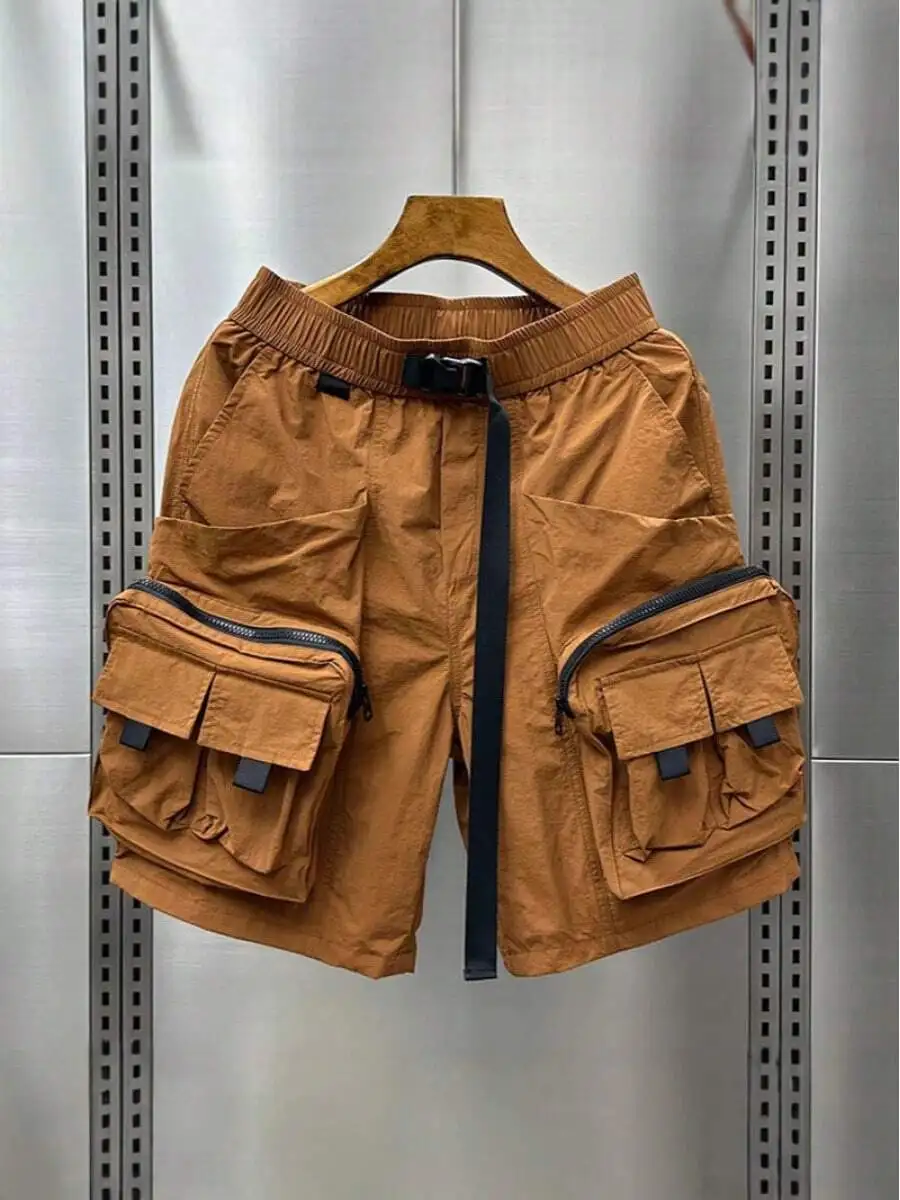 

Mens Cargo Shorts With Multiple Pockets Quick Dry Loose Fit Knee Length Casual Outdoor Sports