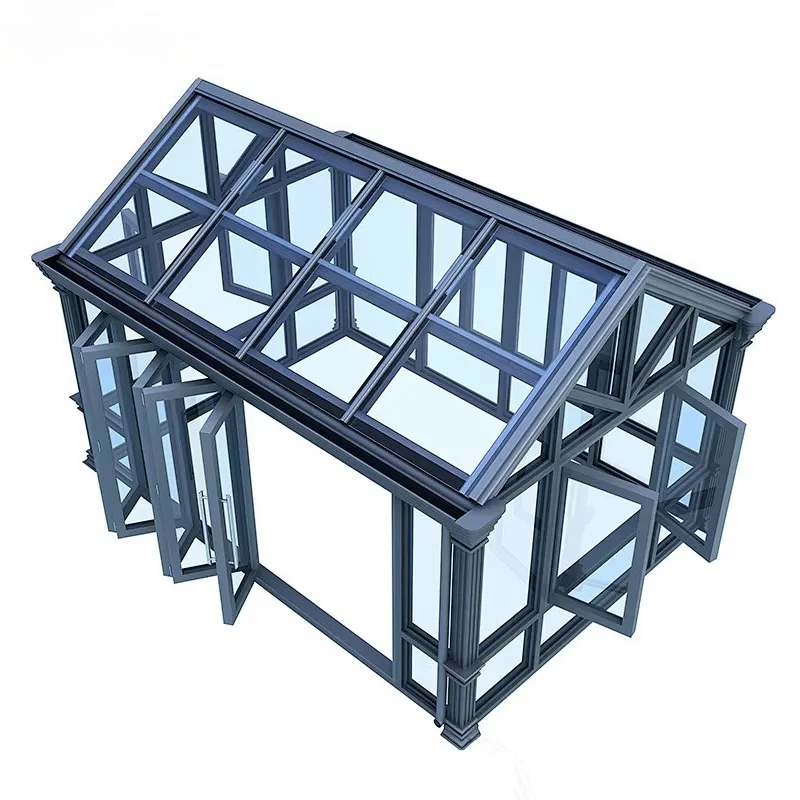 Thermal Insulated Aluminum Sunroom Glass House Conservatory Double Tempered Glass Sun Room for Garden Patio Outdoor Living