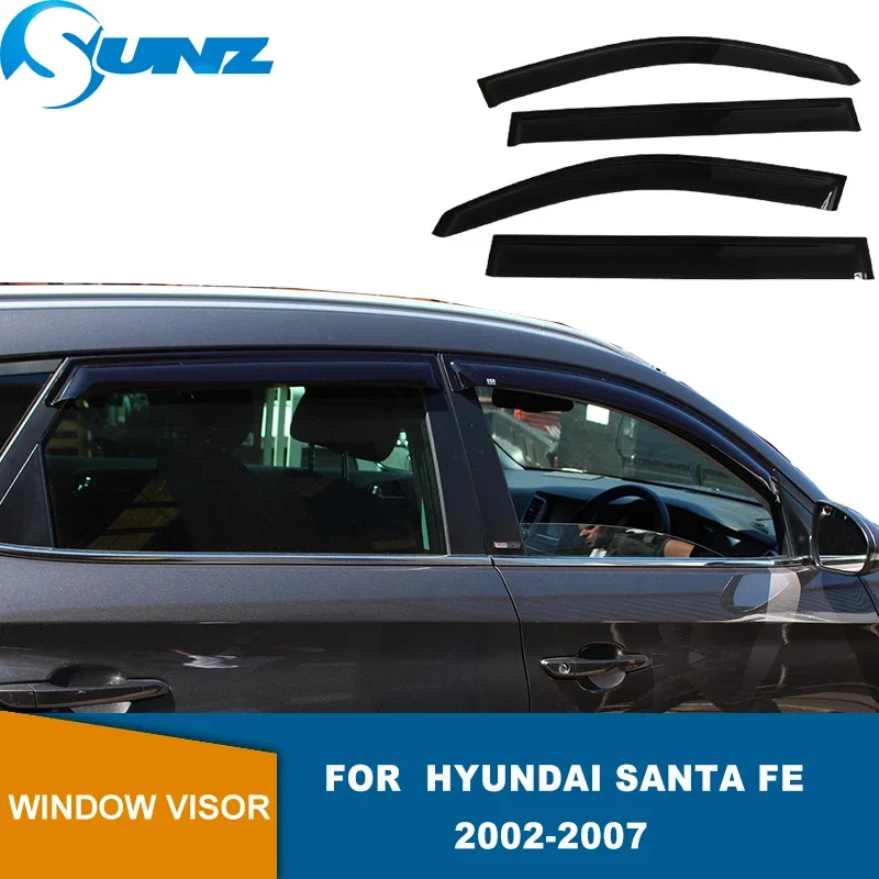 

Side Window Deflector For Hyundai Santa Fe SantaFe 2002 2003 2004 2005 2006 2007 Window Visor Weather Shield Sun Rain Guard SUNZ