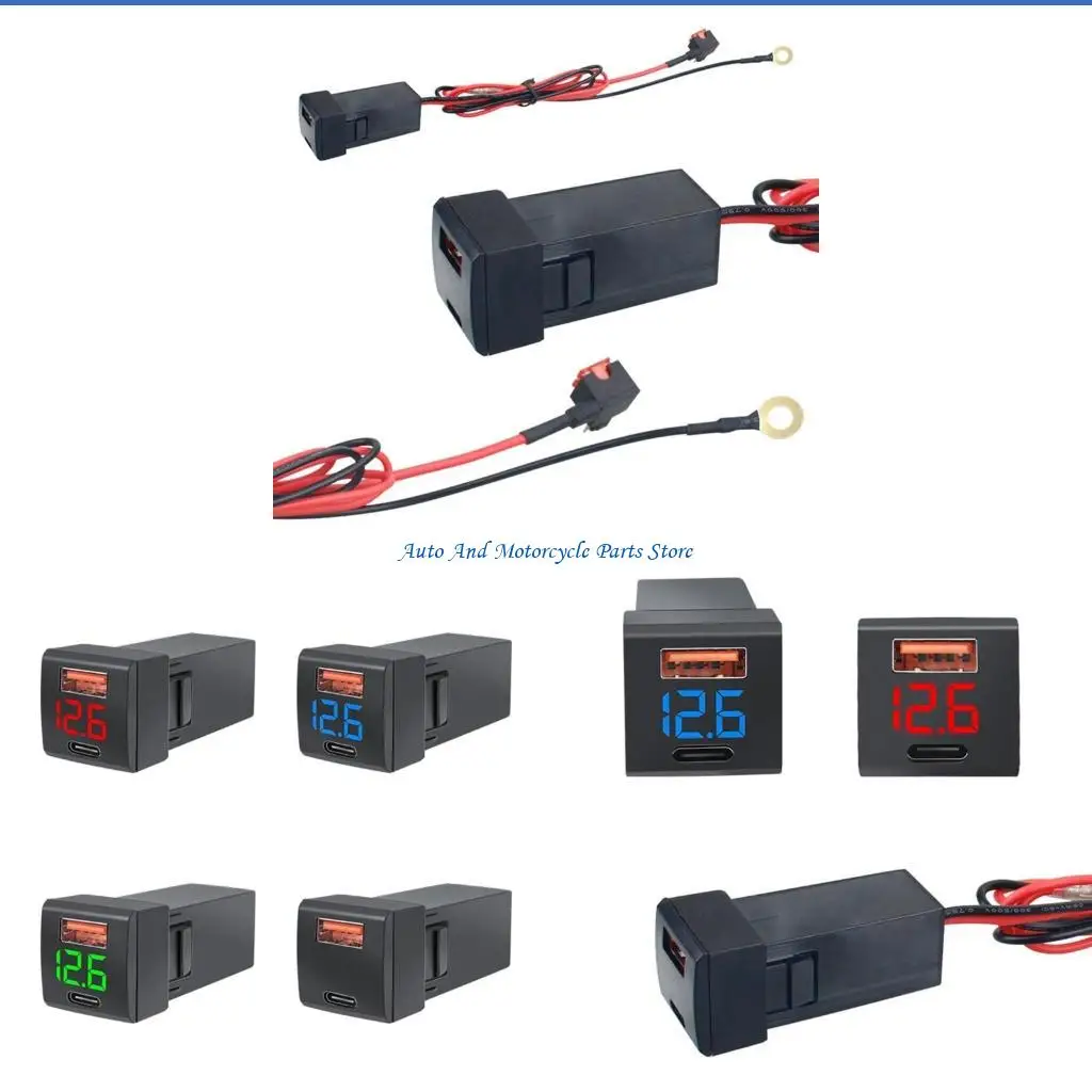 

P9FD Car with Display Quick & Secure Vehicle Charging Adapter Rapid & Secure Charging Adapter Simple Operate for Car