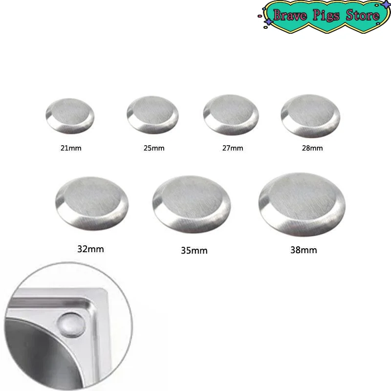 [HM]2pcs Stainless Steel Sink Plug Faucet Hole Cover Water Stopper Kitchen Drainage Seal Anti-leakage Basin Laundry Accessories