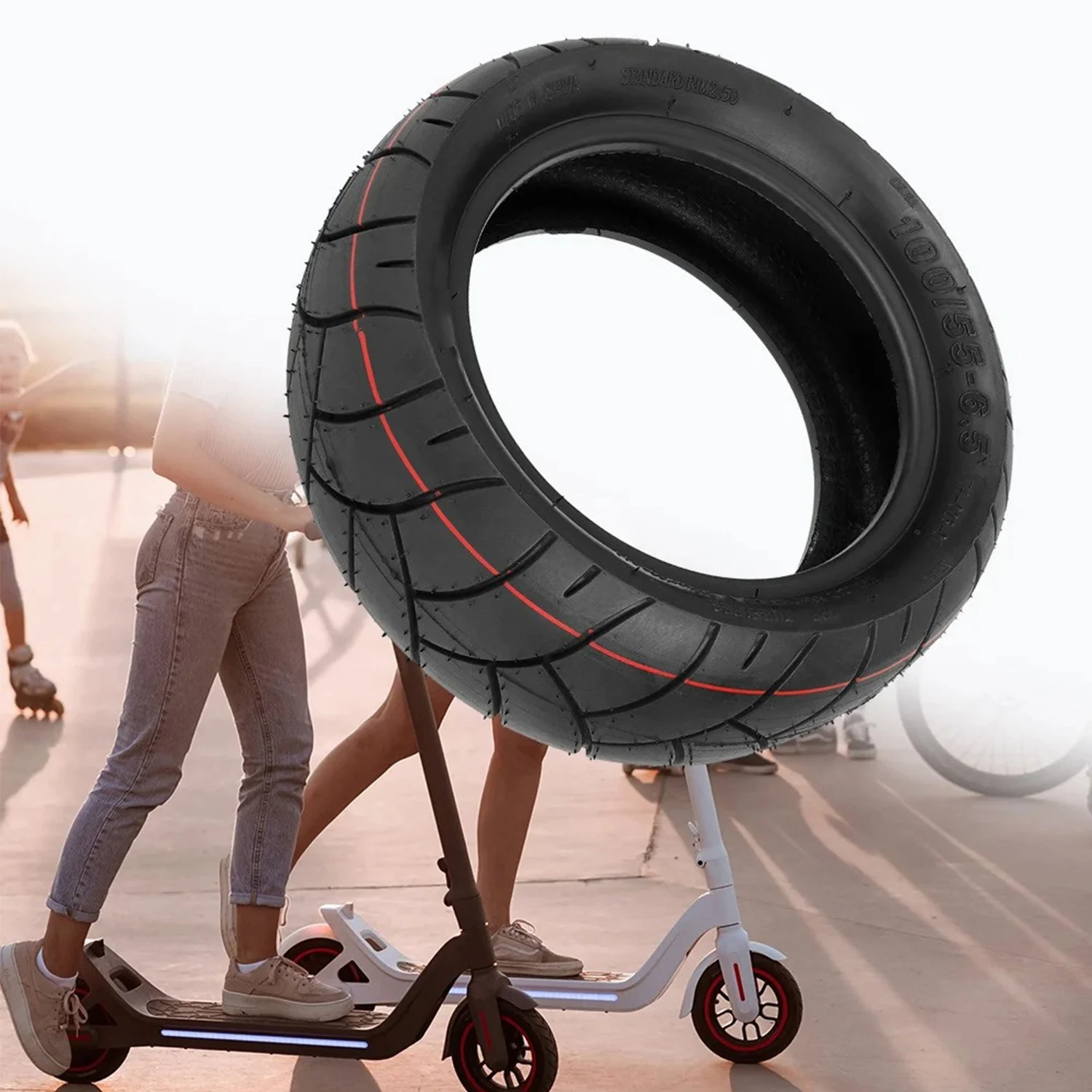 100/55-6.5 Tubeless Tire for Dualtron Ultra2 and For Kaabo Wolf Warrior Kickscooter Off-Road Tyre 11 Inch Electric Scooter Tires