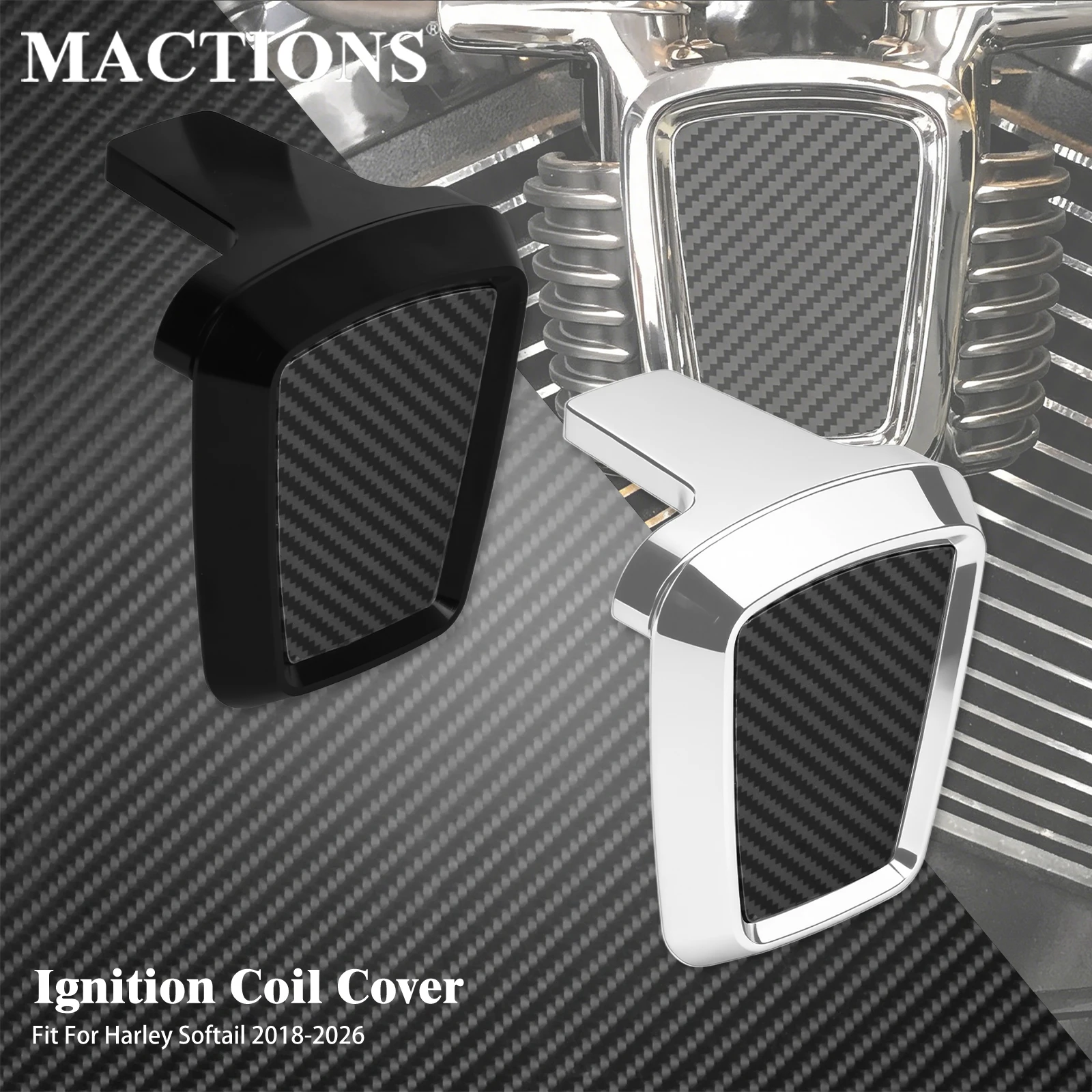 Motorcycle Ignition Coil Cover Trim For Harley Softail 2018-2026 Breakout Fat Boy Street Fat Bob Sport Glide FLS FLSTC FXBBS
