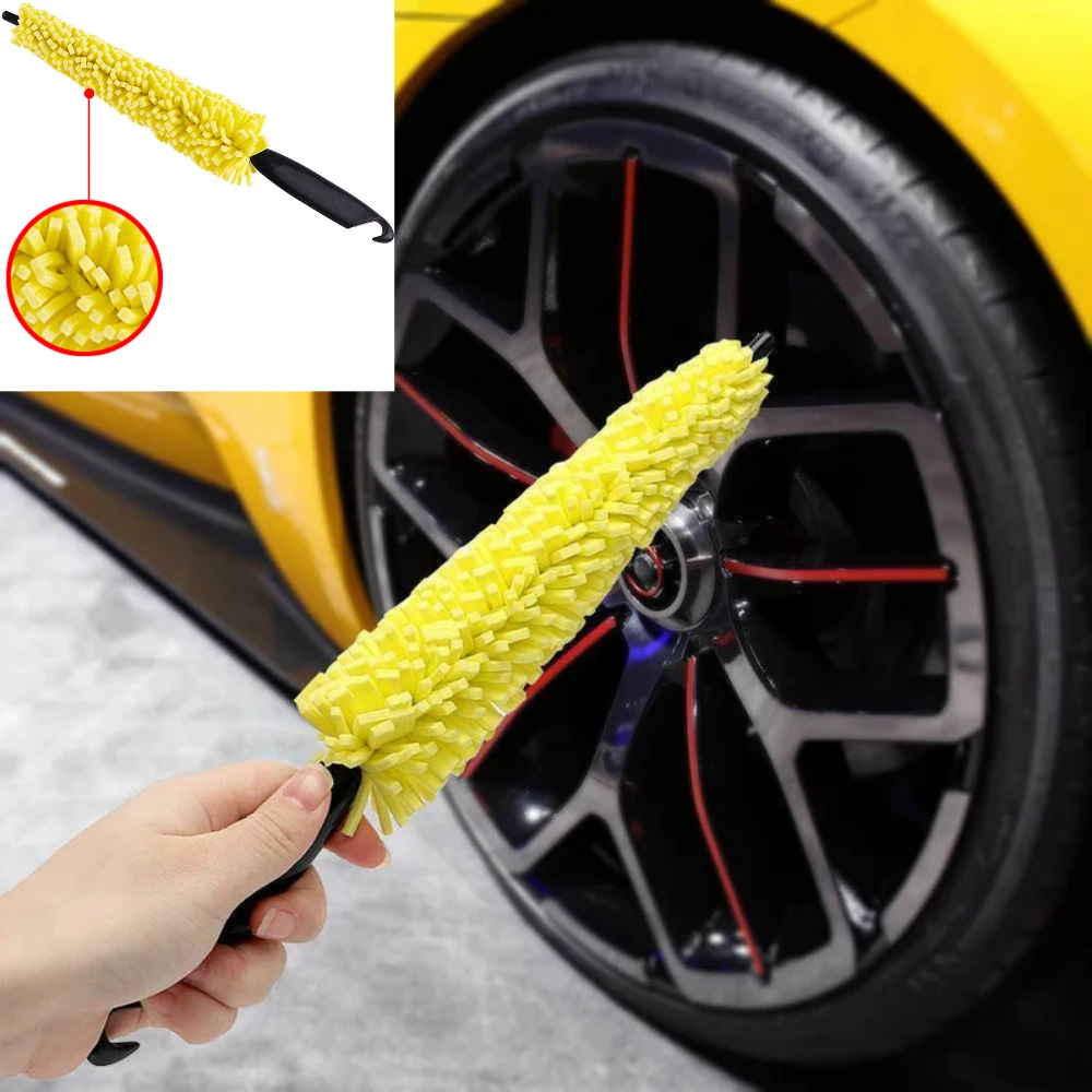 

Car Wheel Tire Rim Cleaning Brush Sponge Corn Styling Tyre Mud Remover Accessories Universal Car Body Detailing Cleaning Tool