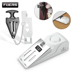 FUERS Door Stop Alarm System120dB Door Lock Home Security Anti-Theft Portable Door Stoppers Self Defensey Tools For Trave Hotel