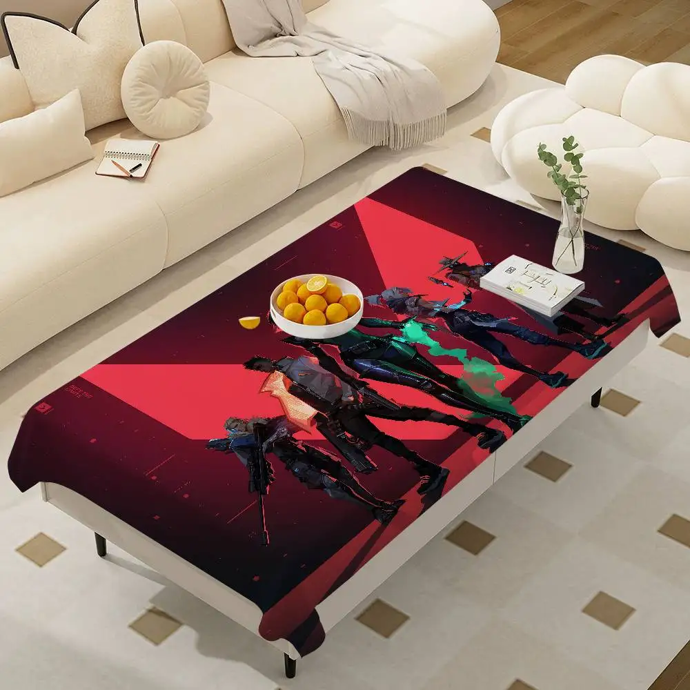 Game V-VALORANT Washable TableCloth for Wedding Party Dining Banquet Decoration Luxuriou Table Table Protector Cloth