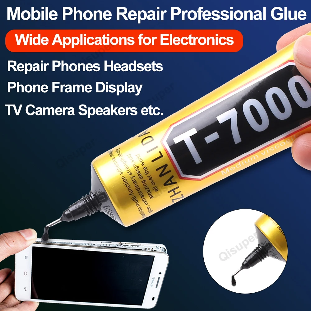 Waterproof Phone Repair Glue Black Epoxy Speaker Earphone Electronic Back Cover Screen Display Soft Adhesive Precision Tool Kit