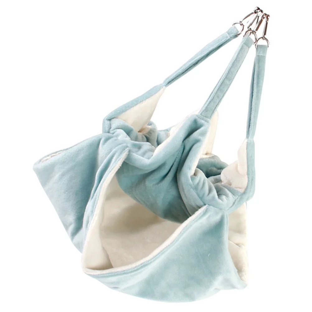 

Double Layers Hamster Flannel Hammock Bed Soft Warm Pet Swing Nest Comfortable Sleeping for Small Pets Hamster Hammock